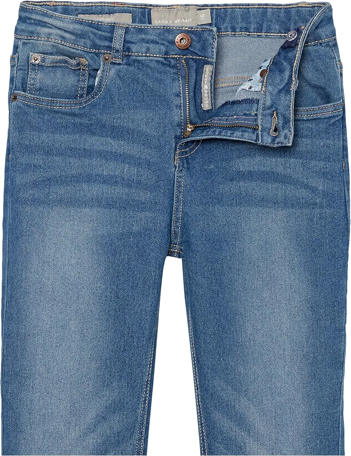 Lucky Brand Girls' Bootcut Fit Stretch Denim Jean with Zipper Closure & Pocket S
