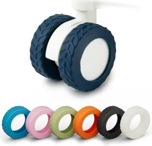 Luggage Wheel Covers suitcase wheel covers Luggage Wheel Protector Covers for 2.1-2.4 inchs 8 Spinner Wheel Suitcases (8, Dark blue)