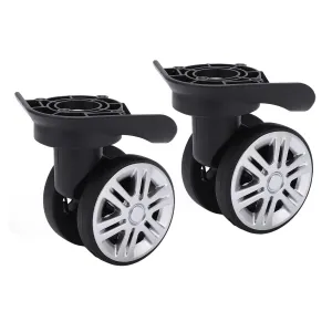 Luggage Wheel Replacement, 2PCS Mute Double Row Suitcase Swivel Caster Replacement Wheels for Trolley Bag Travel Box