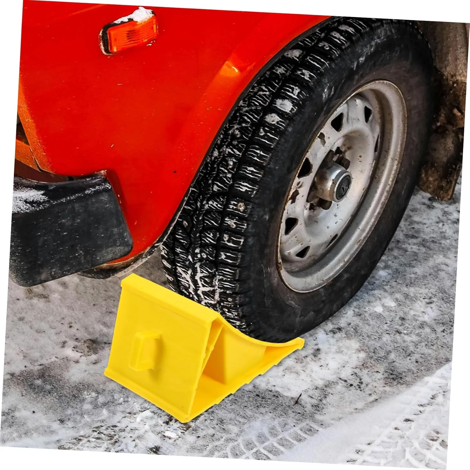 Luxshiny 2sets Travel Trailer Wheel Chocks Trailer Wheel Stabilizer Rv Chocks Abs Wedge Block Versatile Use 2pcs*2