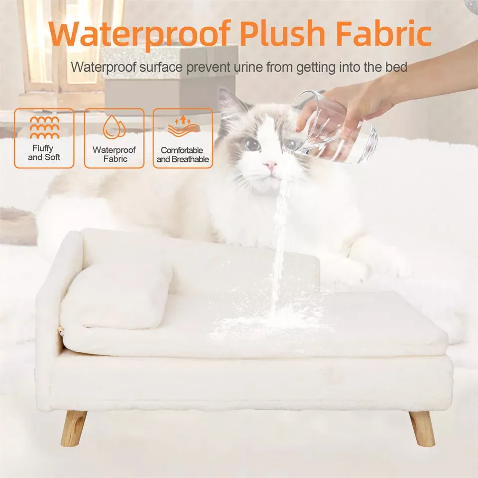 Luxurious Rectangular Pet Sofa Bed with Anti-Skid Base