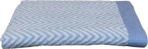 Luxuriously Oversized Bleach Safe Beach Towel Chevron Design- Fibertone by 1888 Mills, Porcelain