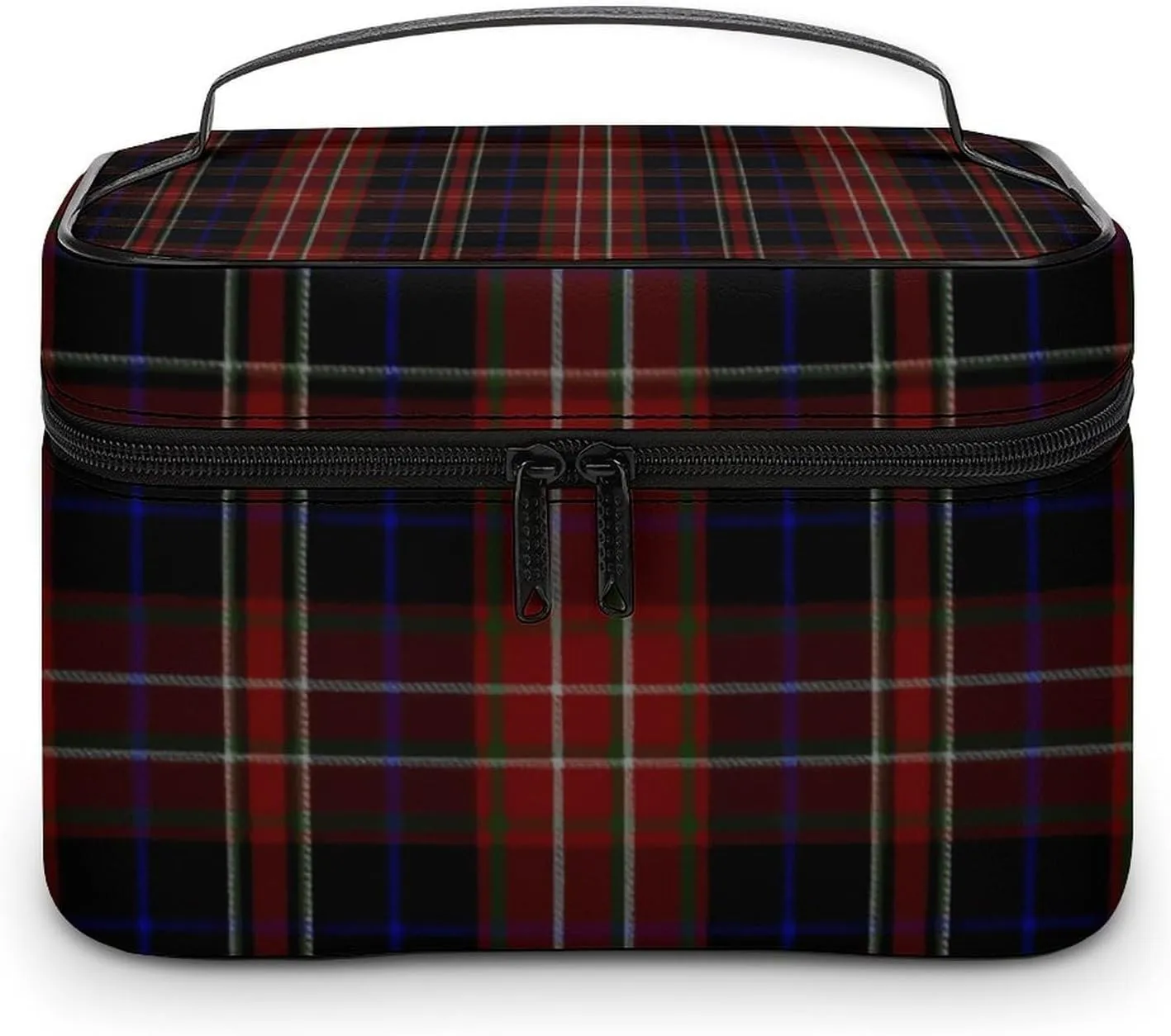 MacDonald Tartan Plaid Black Red Large Capacity Soft And High-value Practical Makeup And Wash Bag