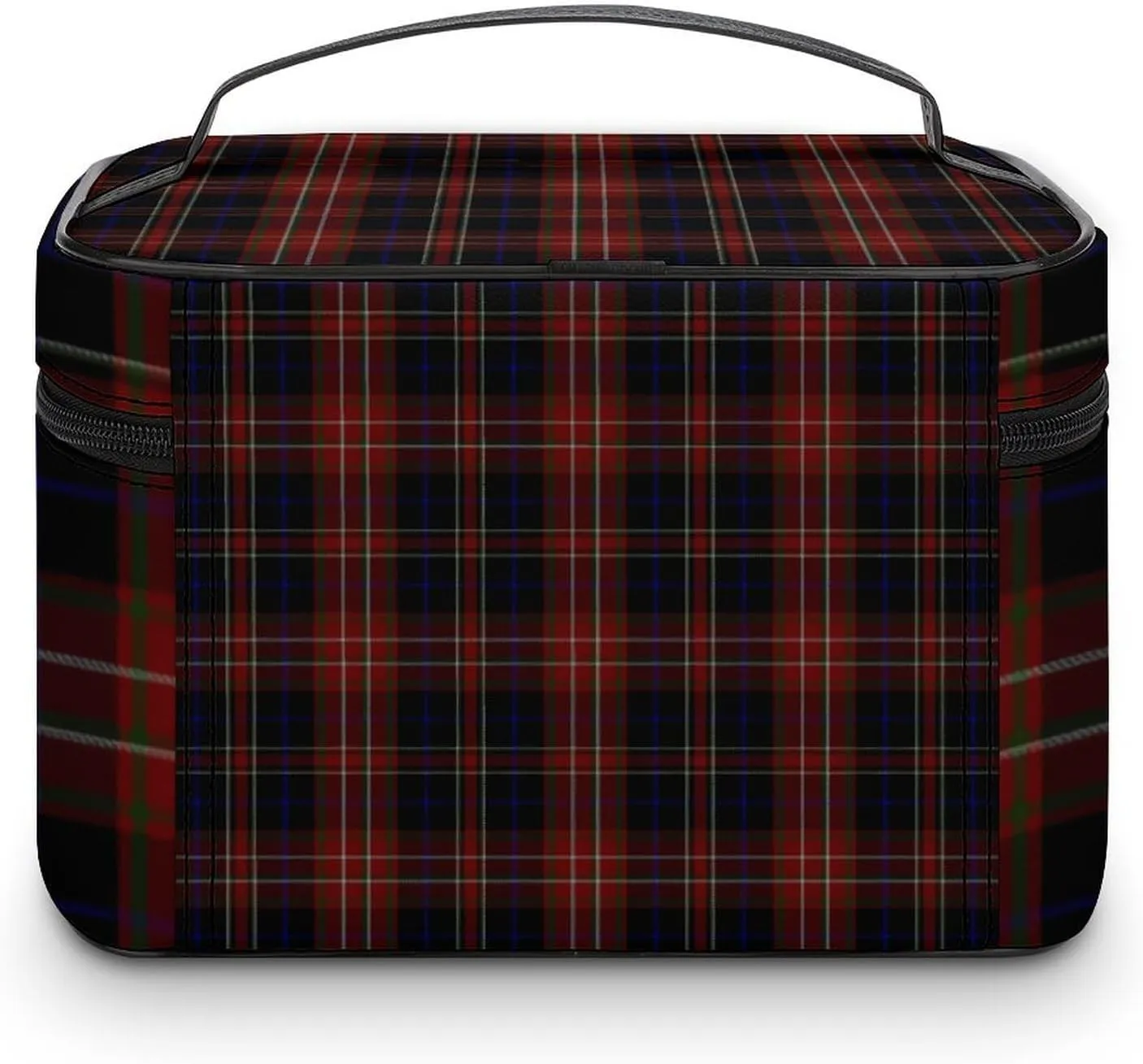 MacDonald Tartan Plaid Black Red Large Capacity Soft And High-value Practical Makeup And Wash Bag
