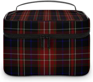 MacDonald Tartan Plaid Black Red Large Capacity Soft And High-value Practical Makeup And Wash Bag
