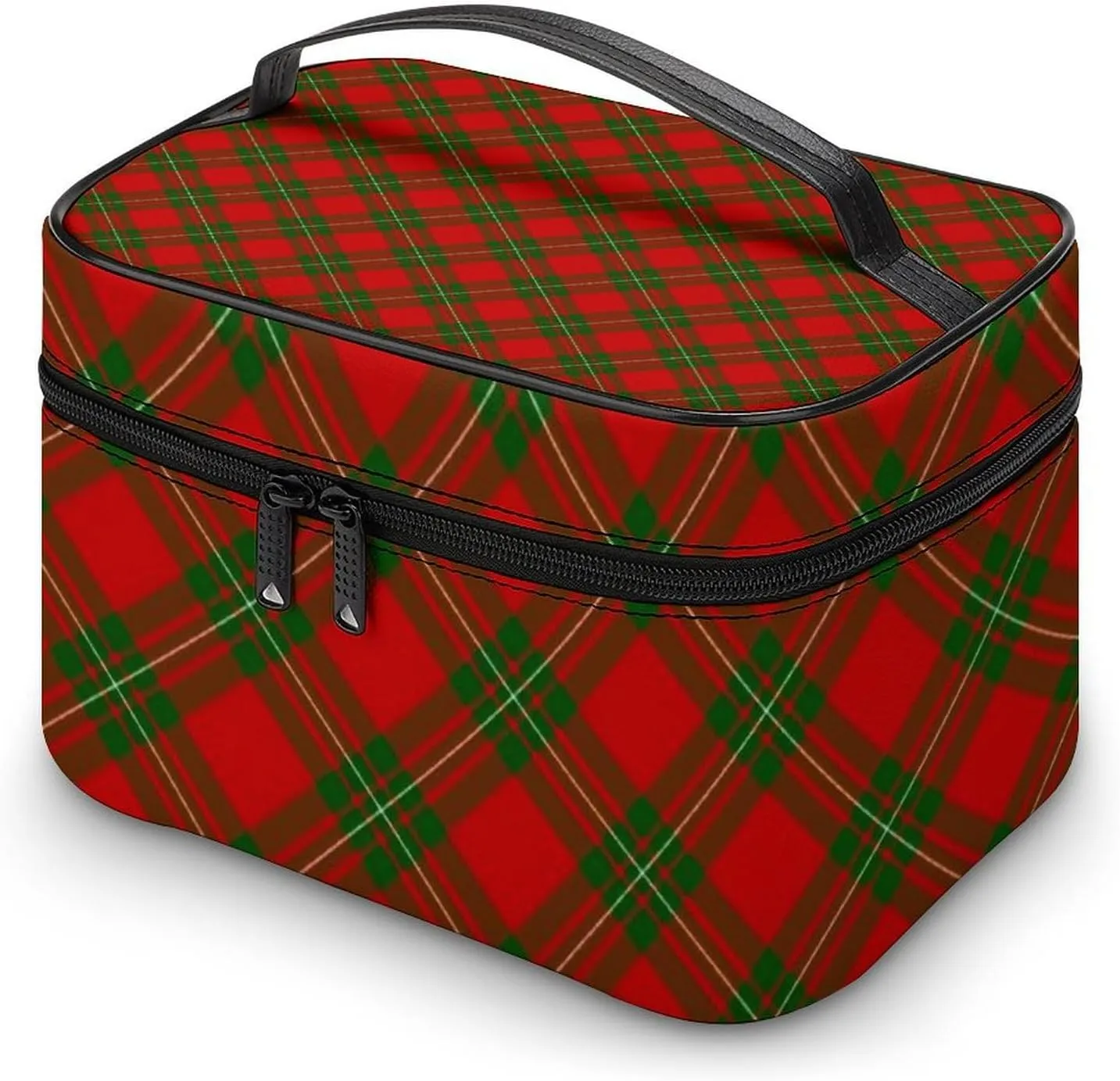 MacGregor Tartan Red Green Plaid Large Capacity Soft And High-value Practical Makeup And Wash Bag