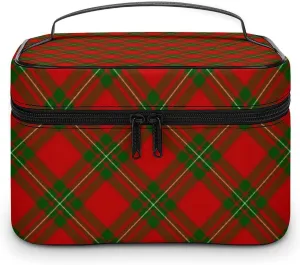 MacGregor Tartan Red Green Plaid Large Capacity Soft And High-value Practical Makeup And Wash Bag