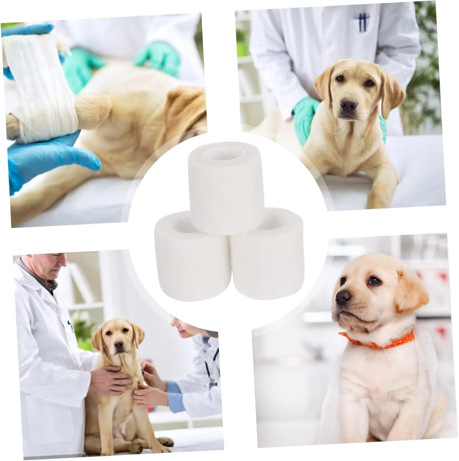 MAGICLULU 3 Rolls Self Sports Fixing Breathable Pet Injury Wrap for Comfortable Wrist Support and Protection for Injury Prevention and Relief