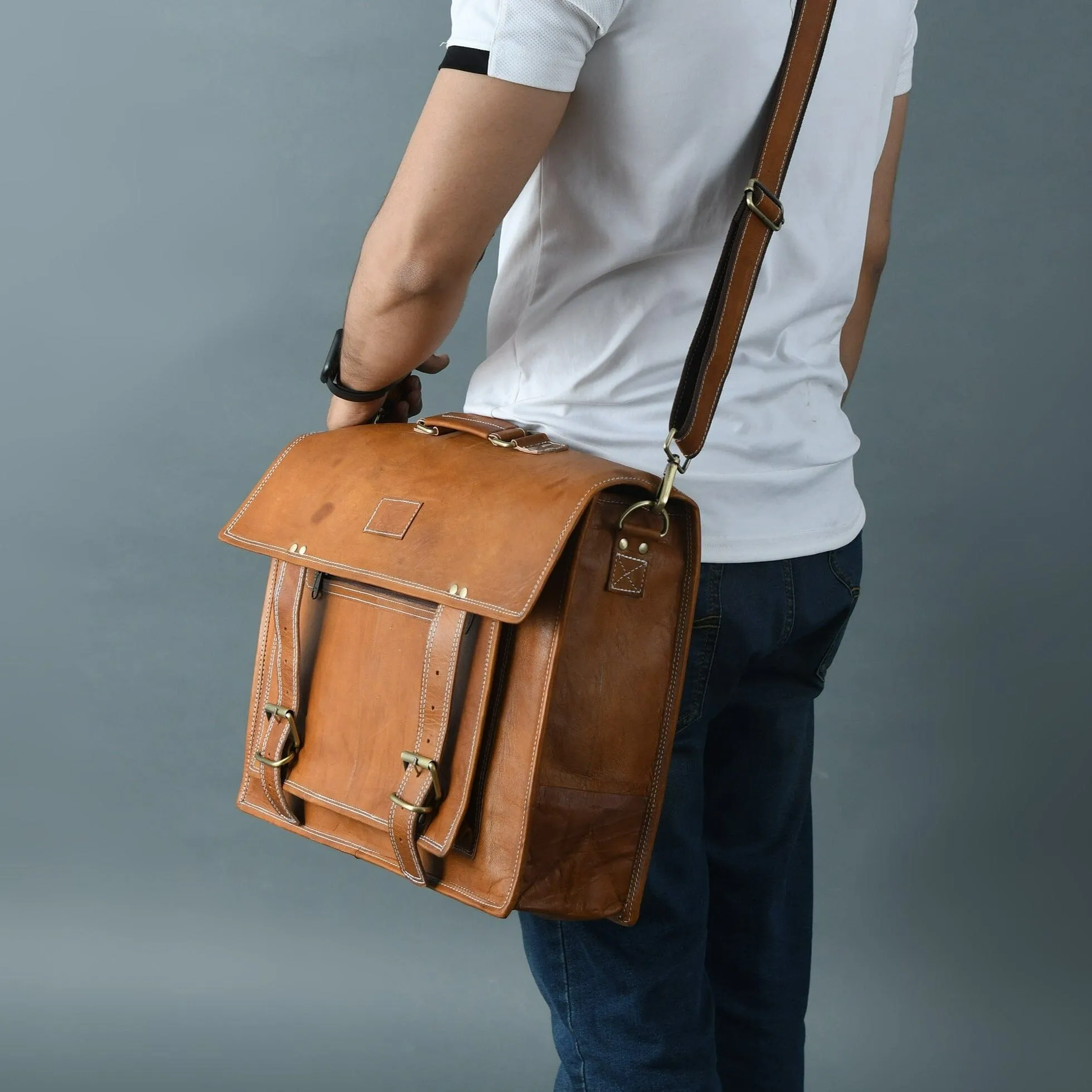 MaheTri 5G-enabled Brown Big Shockproof Pocket- Tan