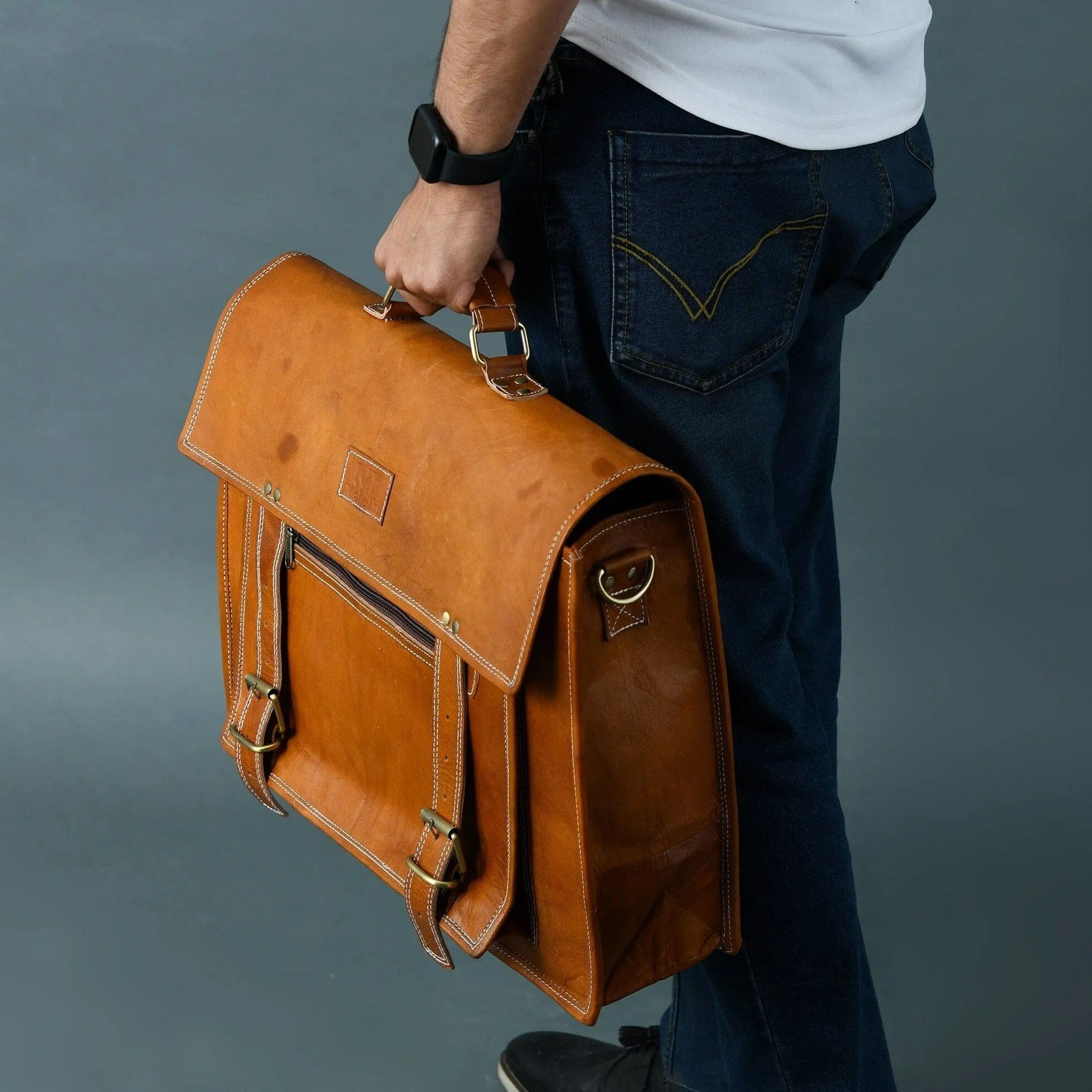 MaheTri 5G-enabled Brown Big Shockproof Pocket- Tan