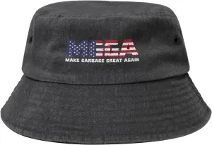 Make Garbage Great Again Fashion Cowboy Denim Fisherman Hat Outdoor Fishing Cap Sun