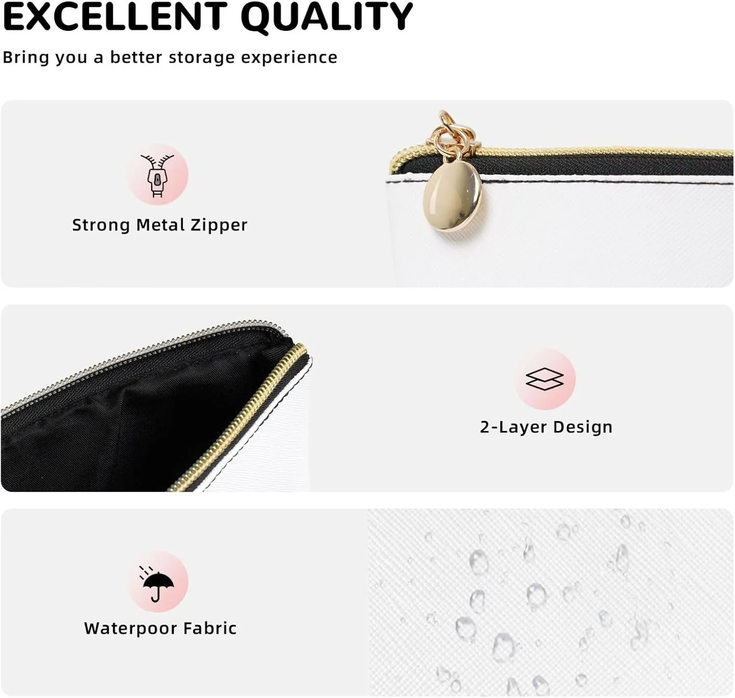 Makeup Bag for Women Valley Travel Cosmetic Bag Large Capacity Portable Makeup Organizer Bags PU Leather Waterproof Toiletry Bag Cute Aesthetic Zipper Makeup Pouch