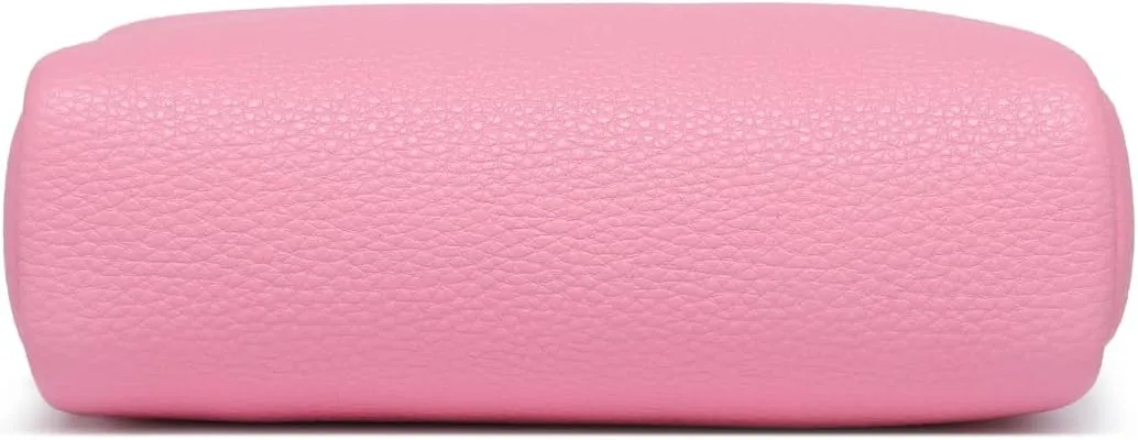 Makeup Bag Large Capacity Women's Classic Black Wash Bag Adjustable Partition Wash Brush and Cosmetic Carrying Bag (PU/Azalea Pink)