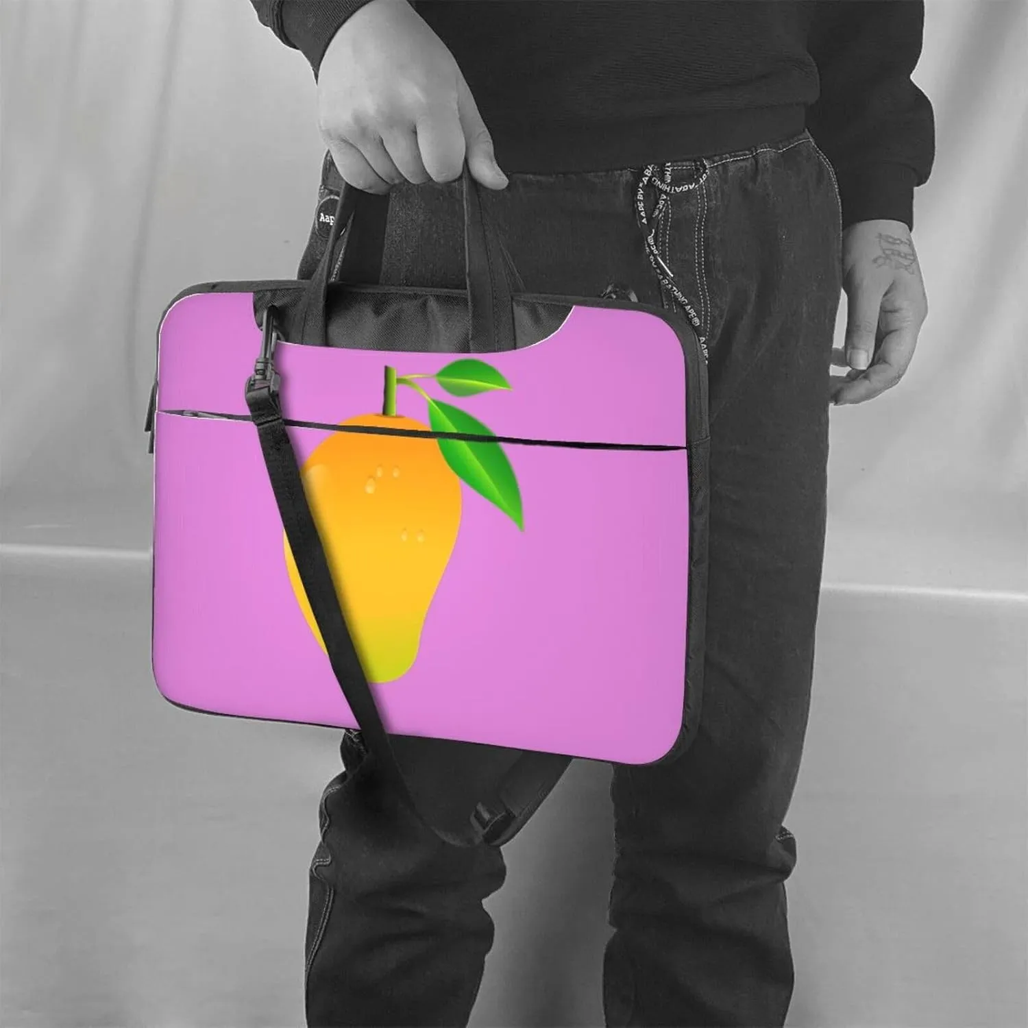 Mango Print Work Laptop Bag Stylish and Protective Laptop Case Briefcase for Men Women Office