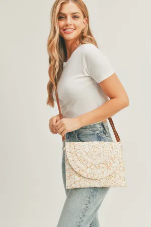 MB0184 STRAW ENVELOPE CROSSBODY AND CLUTCH BAG