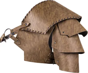 Medieval Armor Faux Leather Pauldron Shoulder Armor, Perfect Viking Accessories for LARP, Cosplay, and Halloween