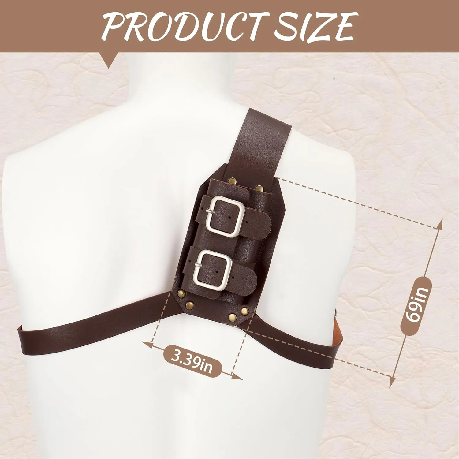Medieval Leather Back Sword Frog Adjustable Sword Holster Sheath Renaissance Warrior Costume Accessory