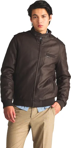 Members Only Iconic Racer Faux Leather Jacket Men