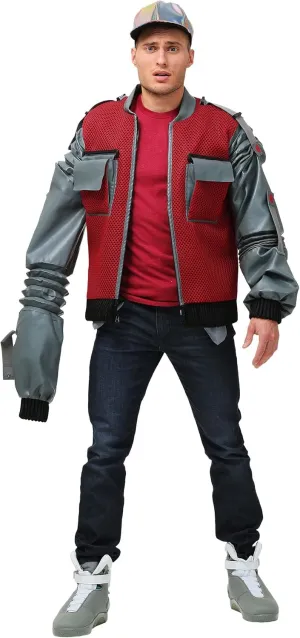 Men's Back to the Future Jacket Authentic Marty McFly Adult Costume Jacket