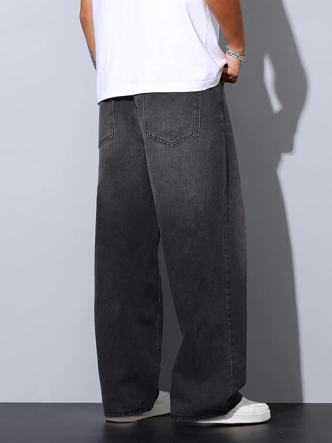 Men's Baggy Jeans Y2K Vintage Wide Leg Denim Pants Hip Hop Extra Loose Skater Jeans Streetwear