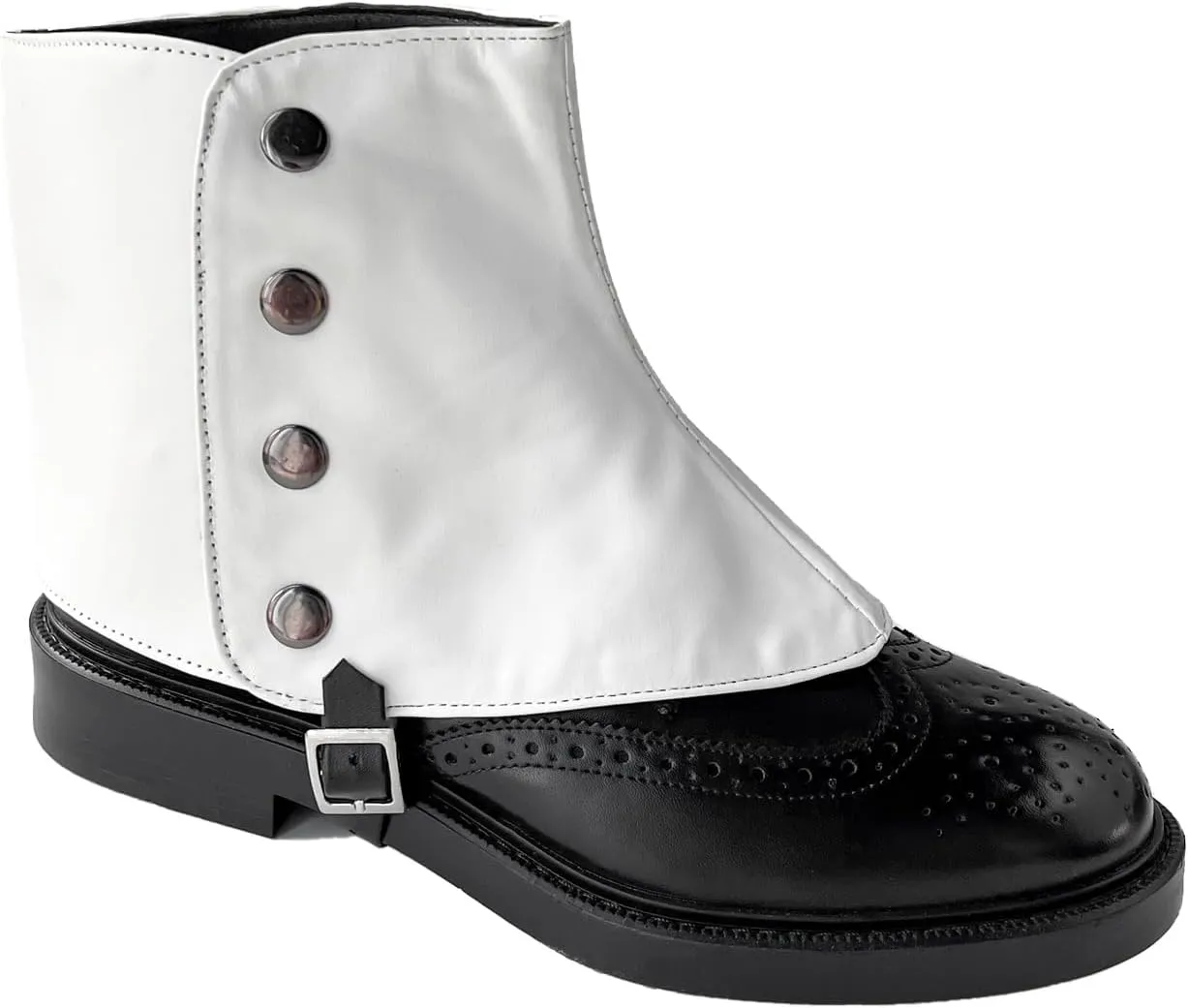 Men's Gangster Spats 20s Leather Boot Covers for Men Snap Spats Vintage Style Dapper Men Gaiters Spats Costume Accessories