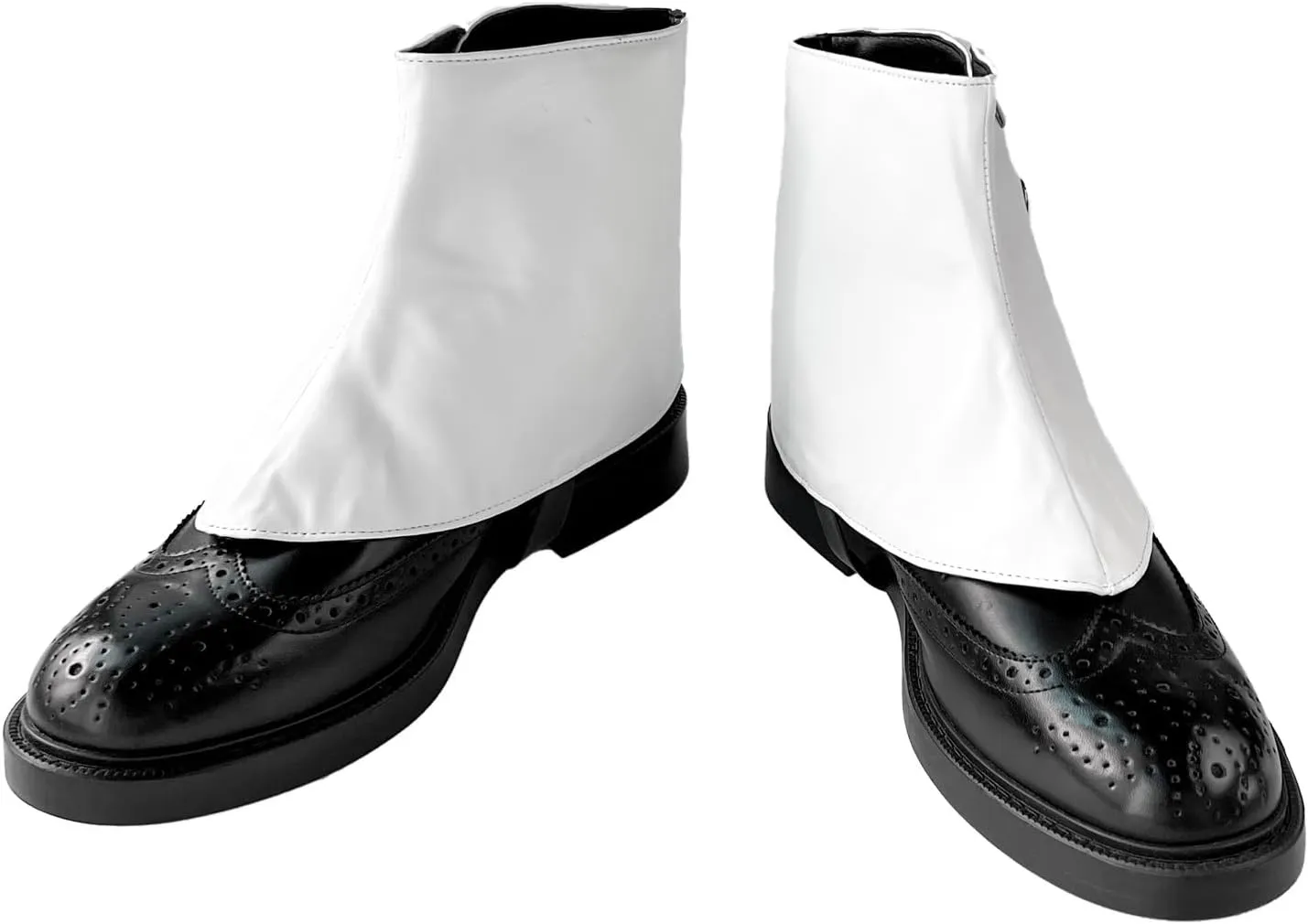 Men's Gangster Spats 20s Leather Boot Covers for Men Snap Spats Vintage Style Dapper Men Gaiters Spats Costume Accessories