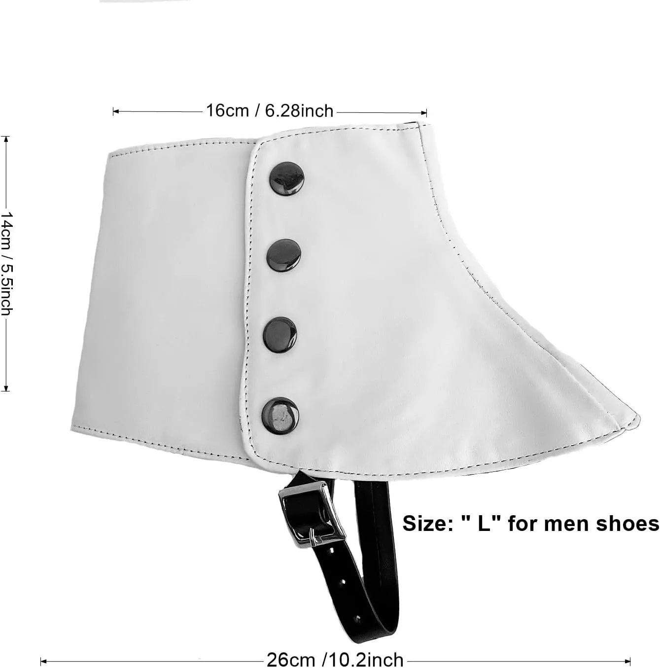 Men's Gangster Spats 20s Leather Boot Covers for Men Snap Spats Vintage Style Dapper Men Gaiters Spats Costume Accessories
