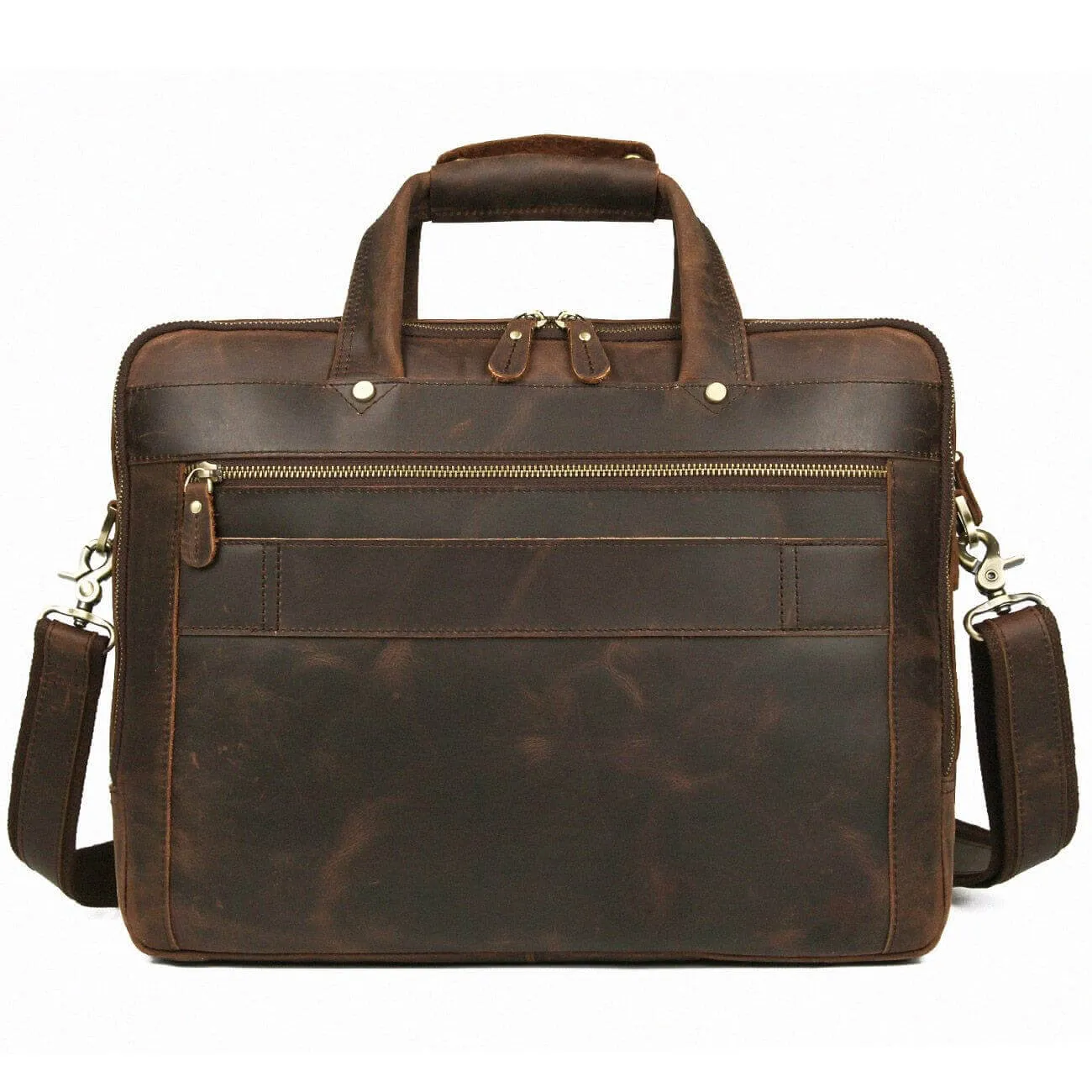 Men's Leather Laptop Bag | Vintage Crazy Horse Work Bag