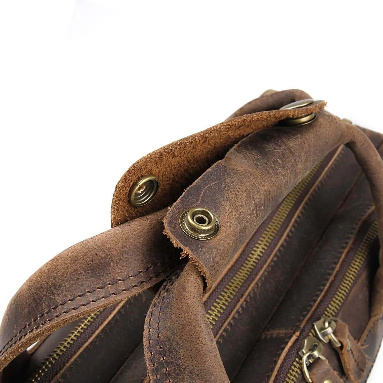 Men's Leather Laptop Bag | Vintage Crazy Horse Work Bag