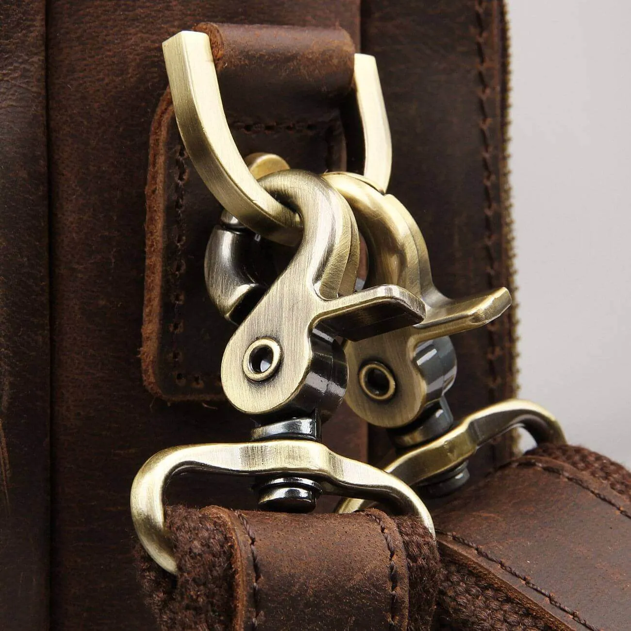 Men's Leather Laptop Bag | Vintage Crazy Horse Work Bag