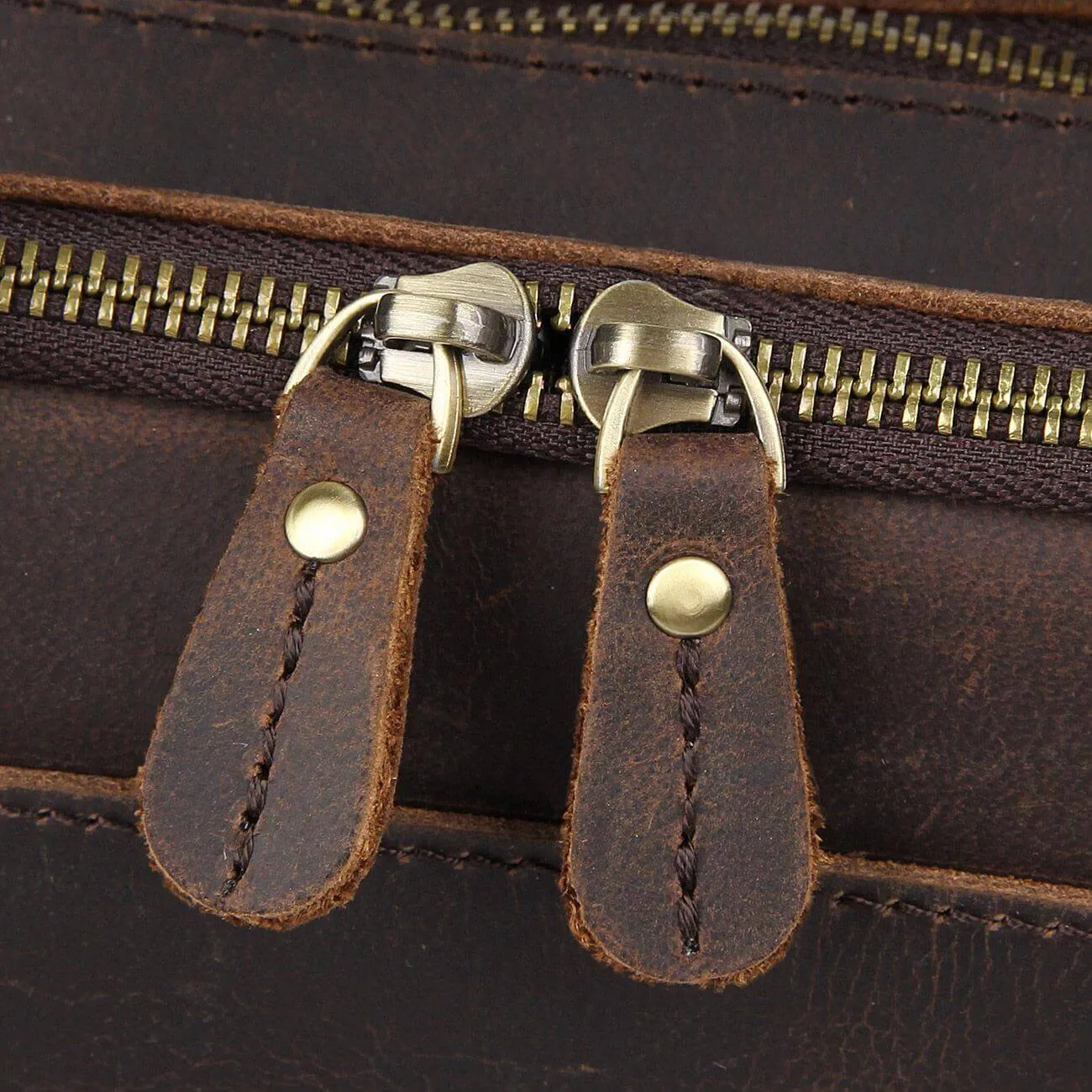 Men's Leather Laptop Bag | Vintage Crazy Horse Work Bag