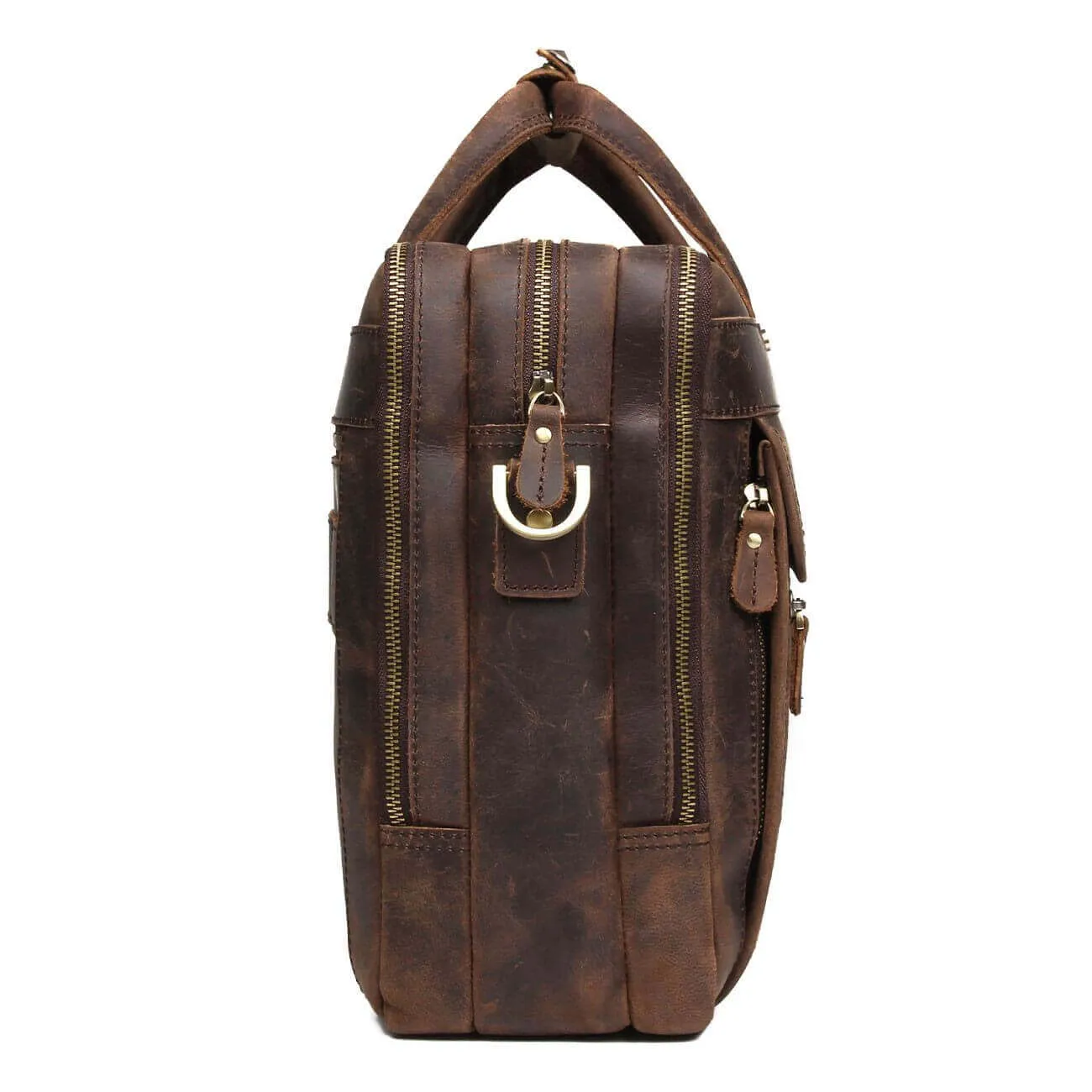 Men's Leather Laptop Bag | Vintage Crazy Horse Work Bag