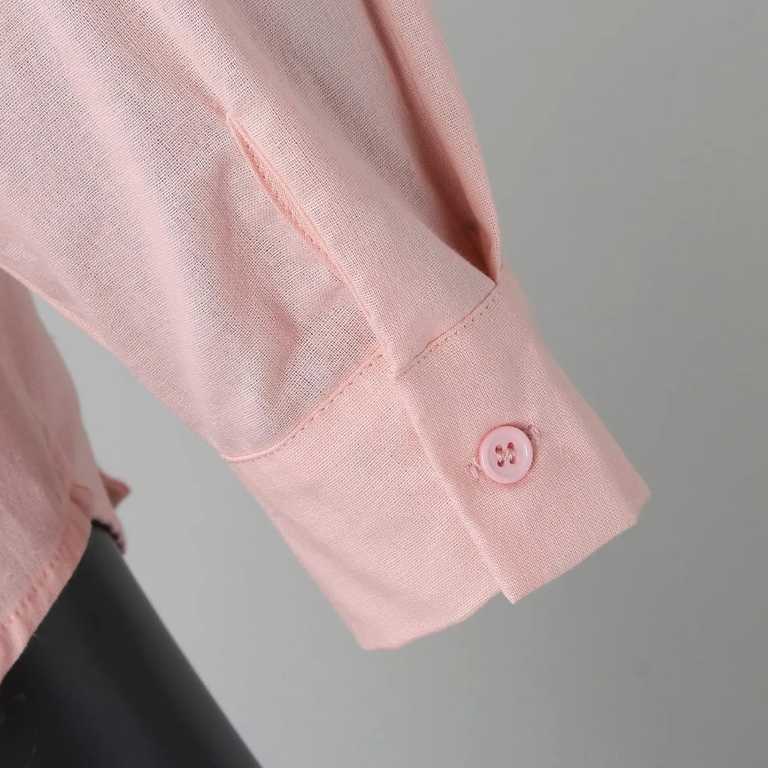 Men's Long Sleeve Cotton Linen Shirt Beach Buttons Down Solid Plain Roll Up Sleeve Summer Beach Shirts Work Shirt