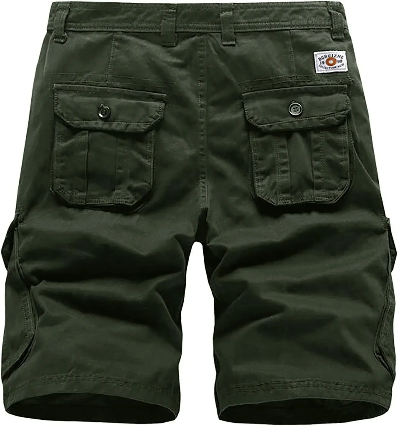 Mens Shorts 5 Inch Inseam Big and Tall Cotton Buckle Zipper Multi Pocket Cargo Shorts Fashion Outddor Work Shorts