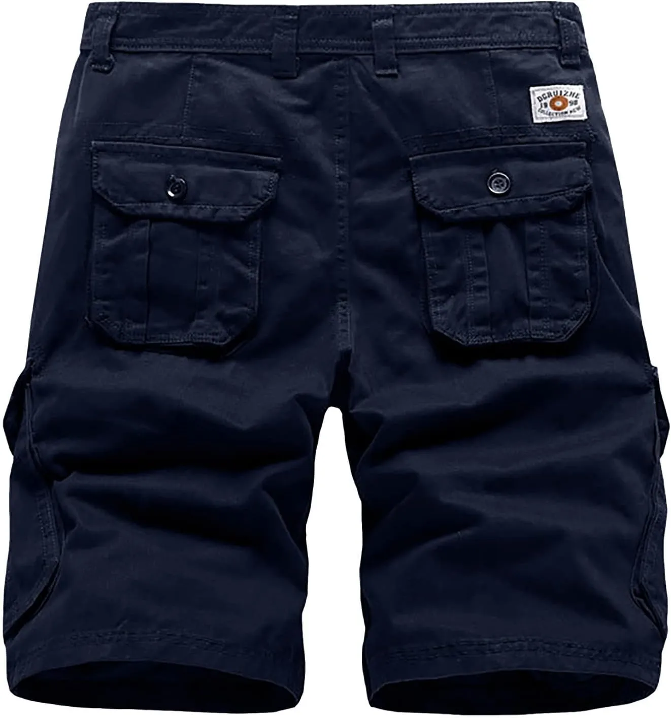 Mens Shorts 5 Inch Inseam Big and Tall Cotton Buckle Zipper Multi Pocket Cargo Shorts Fashion Outddor Work Shorts