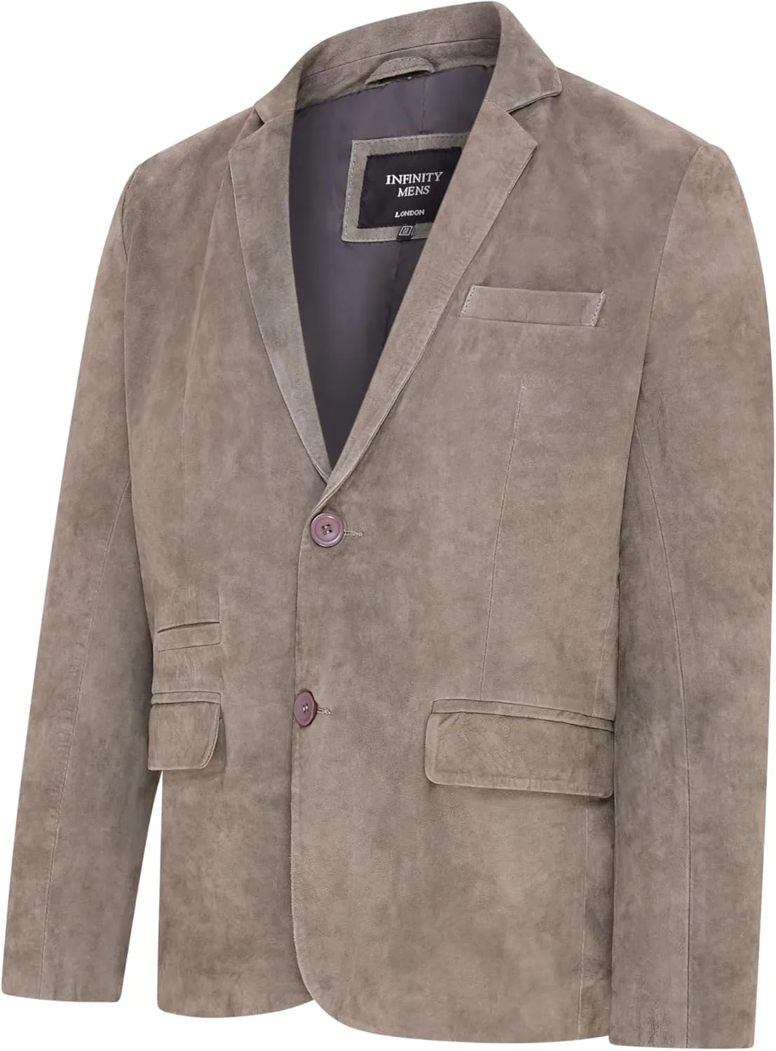 Mens Soft Real Suede Leather Italian Blazer Jacket Coat