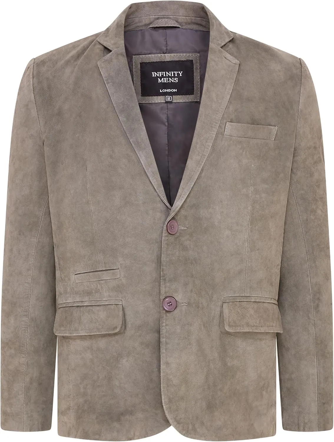 Mens Soft Real Suede Leather Italian Blazer Jacket Coat