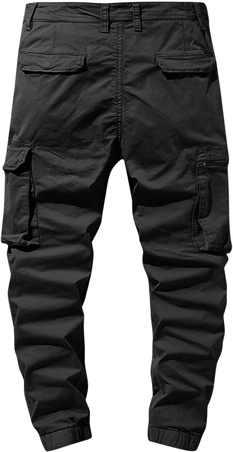 Men's Tactical Pants Waterproof Cargo Hiking Work Pants for Men Outdoor Active Construction Pants with Multi Pocket