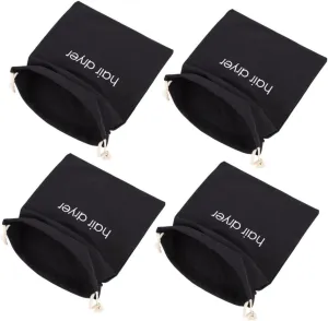 MERRYHAPY 3sets Hair Dryer Organizer Bag Drawstring Storage Bag for Travel Hair Tools 4pcs*3