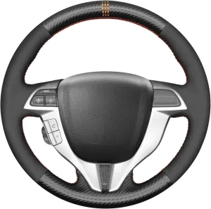 MEWANT Steering Wheel Cover Wrap Hand Stitch for Honda Accord Coupe 8 / Accord Crosstour Automotive Interior Suede Steering Wheel Wrap