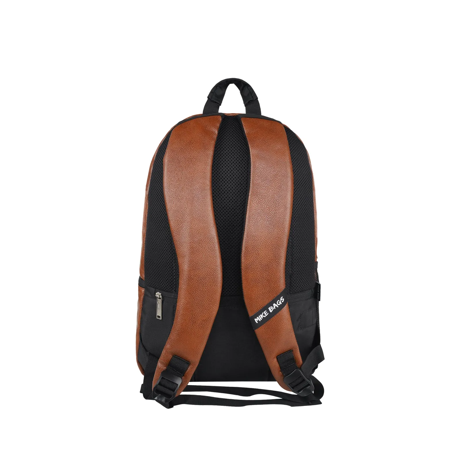 Mike Octane 21L Faux Leather Laptop Backpack -  Tan