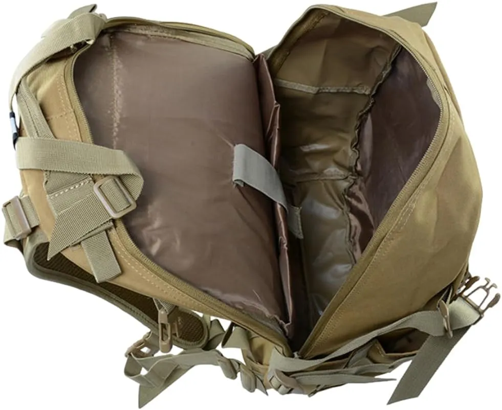 Military Tactical Backpack for Men - Large Capacity, Night Reflective Strip, Ideal for Camping and Work (green)