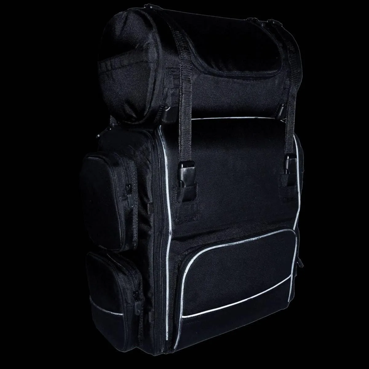 Milwaukee Leather SH680 Large Black Textile Motorcycle Sissy Bar Travel Bag - Large