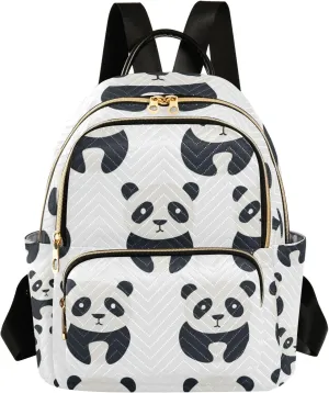 Mini Backpack Purse for Women, Unhappy Panda Travel Bag Casual Daypack Shoulder Bag