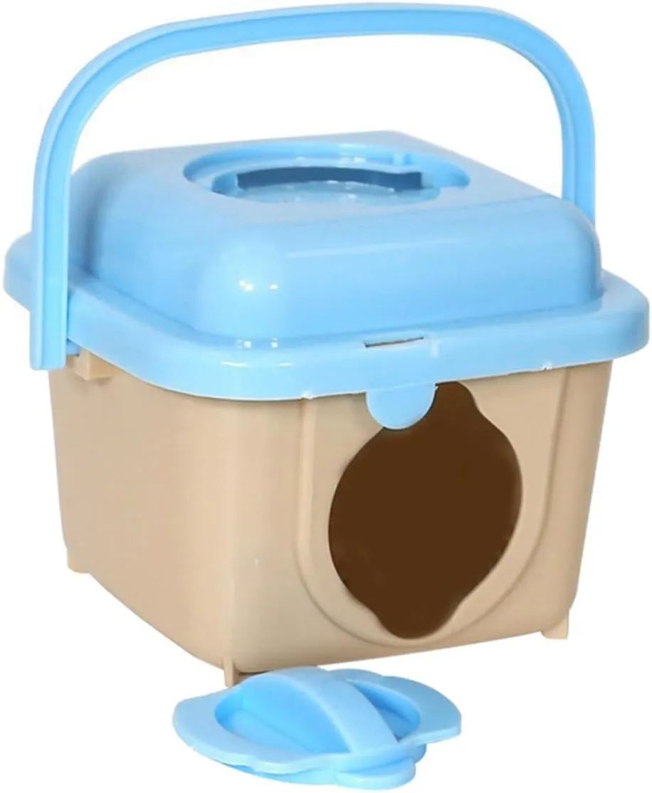 Mini Handheld Hamster Cage Portable Travel Carrier for Hamsters Material Random