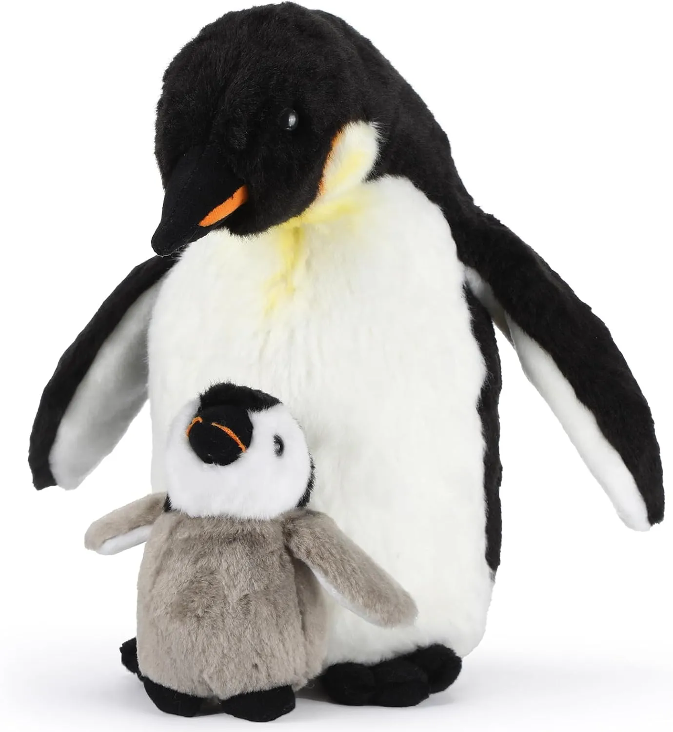 Mini Inflatable Set of 2 Realistic Penguin Toys - Cute Mom & Baby Penguins, Plush Stuffed Animals, Perfect for Boys & Girls, Baby Shower Decorations, Nursery Decor