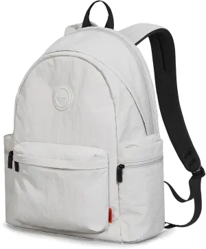 mixi Outdoor Lightweight Backpack Casual Carry On Laptop Backpack Travel Bookbag for Women Men, Water Resistant Durable Small Hiking Bag for Camping Weekender Sports College Work, 15 Inch, Light Gray