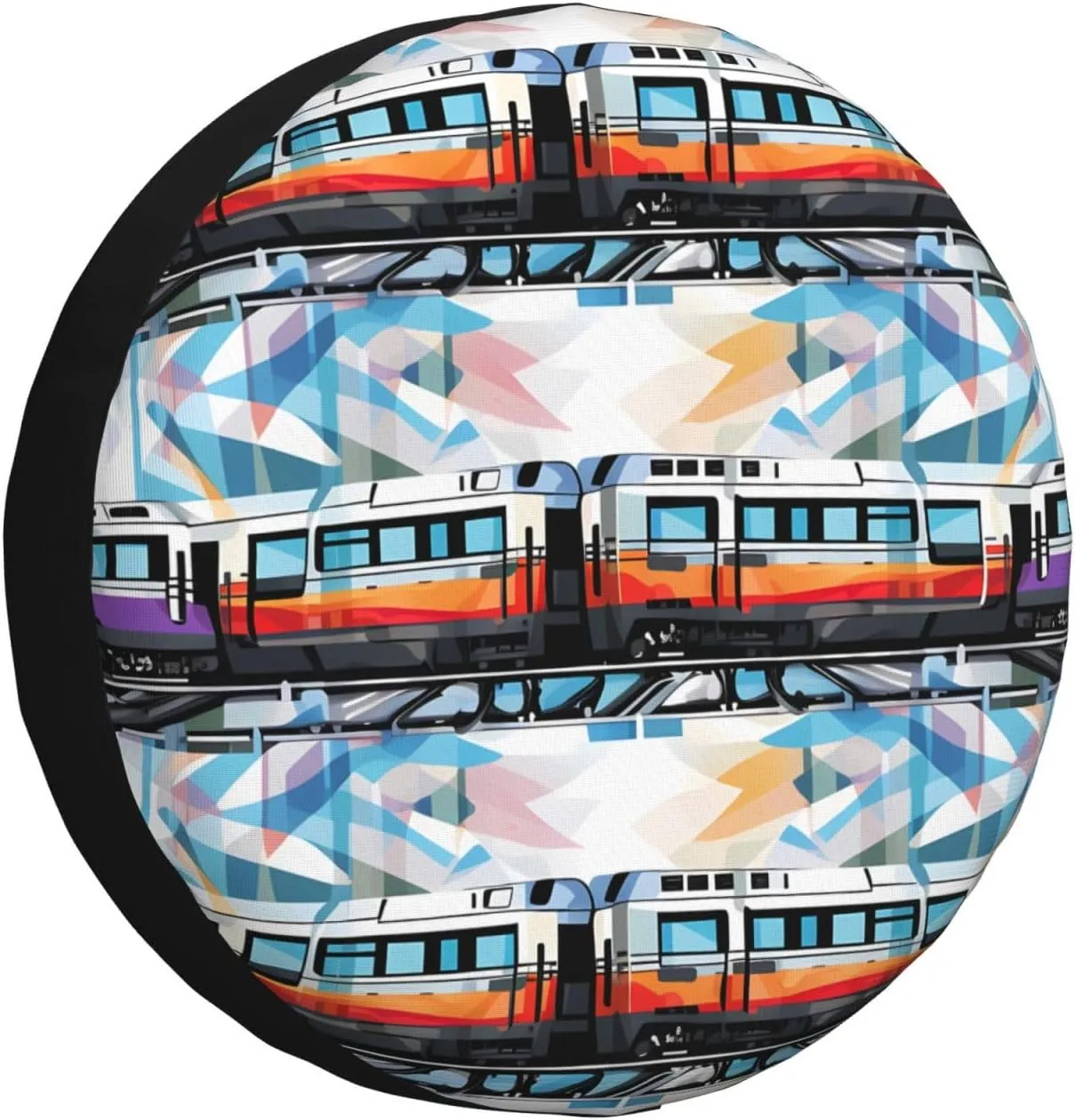 Monorail Train Tire Cover Outdoor Waterproof Snow Sun Rain Wheel Cover Portable Wheel Bags Camper Spare Tire Cover Universal Car Tire Protectors for Trailer RV SUV