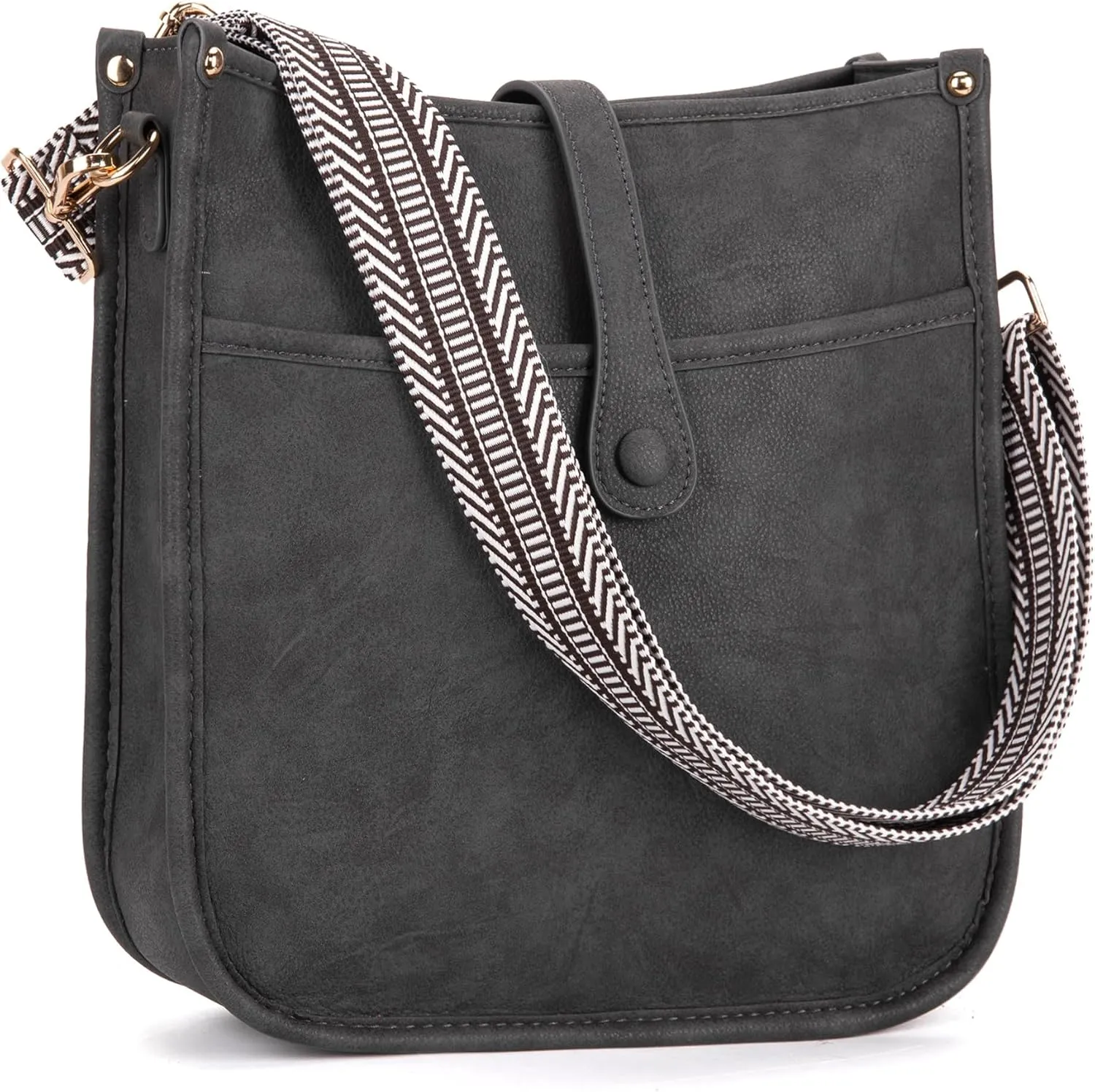 Montana West Crossbody Bag for Women Trendy Purses and Handbags Hobo Bags with 2 Adjustable Guitar Strap MWC-177DGY