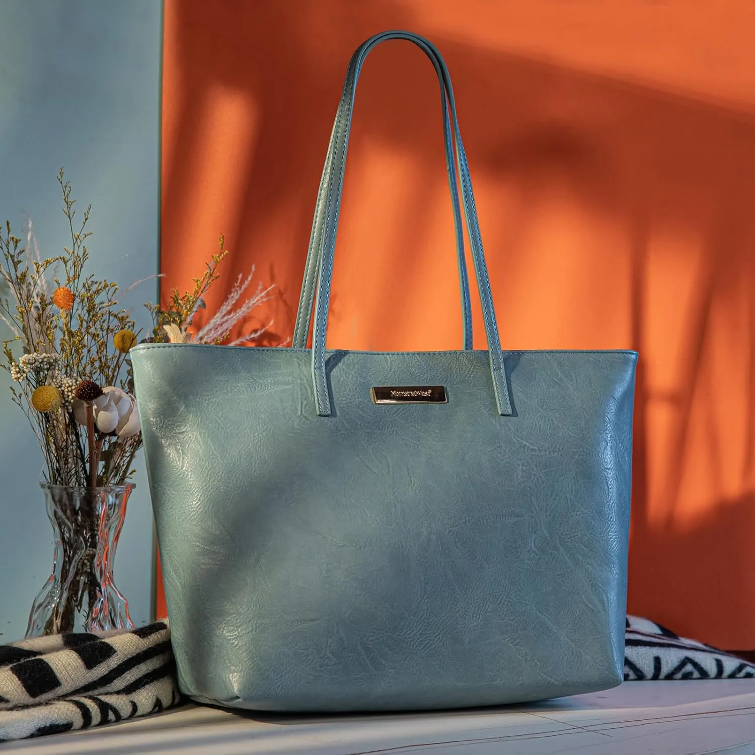 Montana West Tote Bags for Women Shoulder Handbag Casual Work Satchel Purses with Zipper